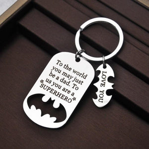 Father's Gift Keychain, To us you are a superhero, Gifts for dad, Father's keychain, Grandpa gift, Step dad gift