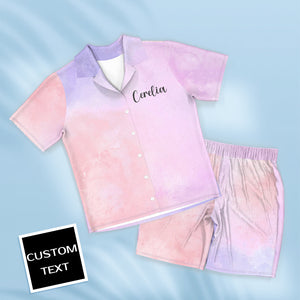 Couple Pajamas Tie Dye Leisure Set Custom Name Pajamas
