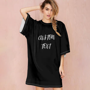personalized Sleep T Custom Nightdress personalized Women's Oversized Colorful T-shirt