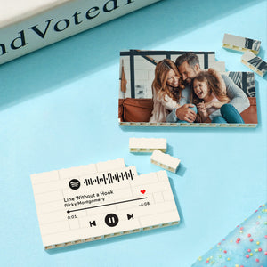 Spotify Code Personalized Building Brick Photo Block Frame - My Face Gifts
