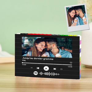Personalized Music Code Building Brick Custom Photo Block Colors Brick Puzzles Gifts for Her - My Face Gifts