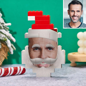 Santa Claus Building Bricks Custom Face Photo Block Christmas Gifts Ornament - My Face Gifts