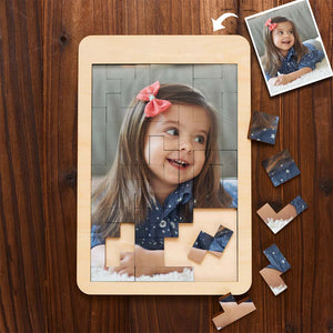 Custom Photo Puzzle Tetris Personalized Wooden Frame Gifts for Kids - My Face Gifts
