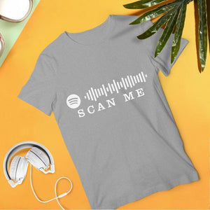 Custom Spotify Code Gifts Short Sleeve Shirt Music Shirt Personalized Present