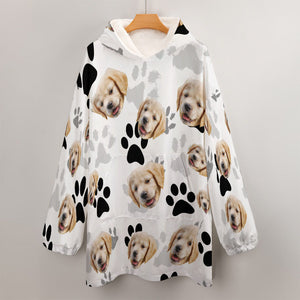 Custom Pet Dog/Cat Blanket Hoodie Personalised Blanket Pajama Gift For Her