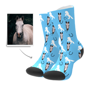 Custom Face On Socks Personalized Photo Socks Special Gifts For Pet Lover - Horse
