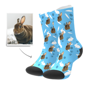 Custom Face On Socks Personalized Photo Socks Special Gifts For Pet Lover - Bunny