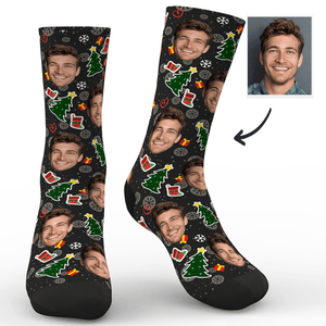 Custom Face On Socks Personalized Photo And Name Socks Christmas Gifts - Tree Hero