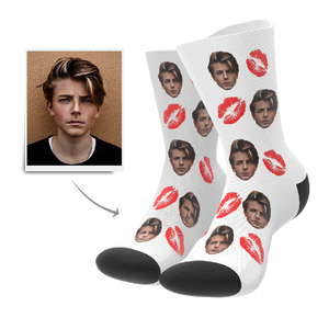 Custom Face On Socks Personalized Photo Socks Special Gifts - Kiss
