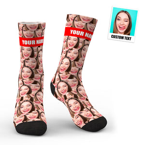 3D Preview Custom Face Mash Socks - My Face Gifts