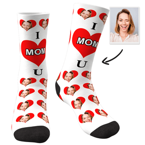 Custom Photo Socks Love Mom - MyFaceSocks