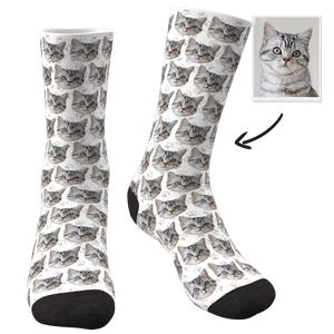 Custom Photo Socks Cat - MyFaceSocks