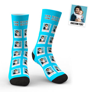 3D Preview Custom I Love You Polaroid Socks - My Face Gifts