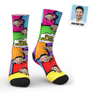 3D Preview Custom Photo Funny Comics Socks - My Face Gifts