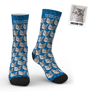 3D Preview Custom Face Socks Cat - My Face Gifts