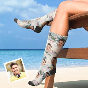 Custom Face On Socks Personalized Photo Socks Best Gifts Idea - Landscape Pattern