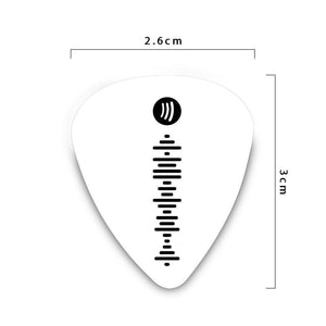 Custom Scannable Spotify Code Gifts Guitar Pick 12Pcs Engraved Personalized Music Song Guitar Pick White
