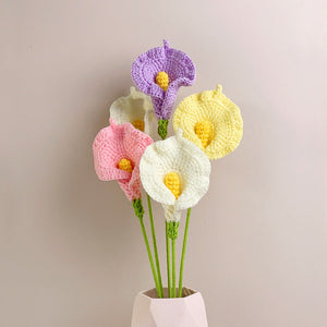 Calla Lily Crochet Flower Handmade Knitted Flower Gift for Lover - My Face Gifts