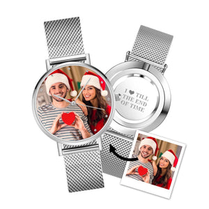 Custom Engraved Alloy Photo Watch -Silver - 36mm - 36mm