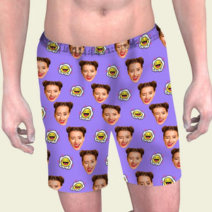 Custom Face Beach Shorts Online Design Your Face Gifts