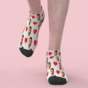 Custom Face Low Cut Ankle Socks Online Design Your Face Gifts