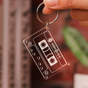 Spotify Song Code Gifts Keychain Custom Music Tape Keyring